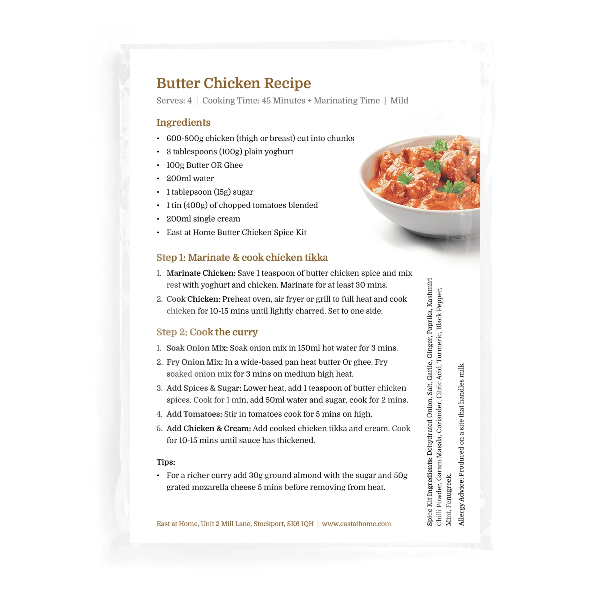 Butter Chicken Spice Kit - Image 2